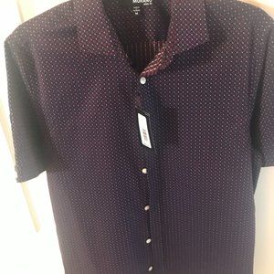 Murano Short Sleeved Shirt Size M Burgundy